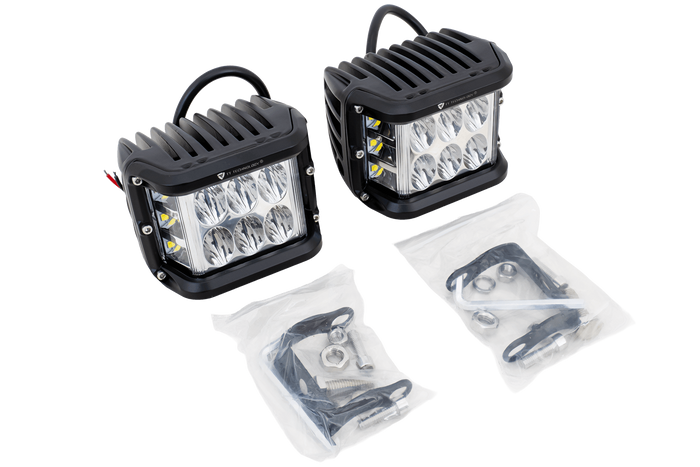 Két darabos LED munkalámpa szett, reflektorral TT TECHNOLOGY TT.13209 12xLED 2200lm