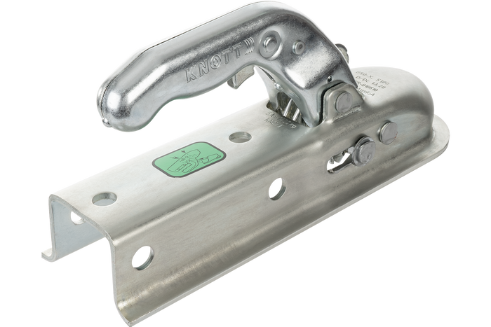 KNOTT KQ14-A gömbfejű vonóhorog 1400 kg-os pótkocsihoz, 50 mm-es négyzet alakú vonórúddal