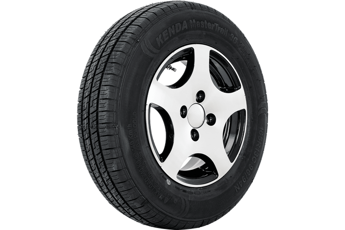 Erősített pótkocsi kerék KENDA GUMIABRONCS 165/80 R13C 96/94N ALU FELNI STARCO polírozott 5Jx13"H2 4X100 ET:30