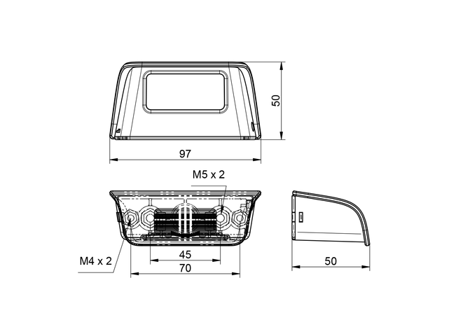 DOBPLAST DPT20 LED rendszámtábla világítás 0,5 m-es kábellel