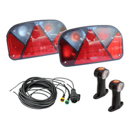 Lámpakészlet: ASPÖCK hátsó lámpák + ASPÖCK oldalsó helyzetjelző lámpák + MANTES 7m 13 tűs kábelköteg