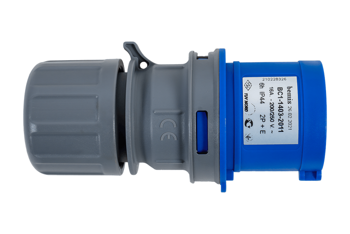 MANTES 3P elektromos csatlakozó, apa csatlakozó, hordozható, 16A, 230V