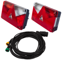 ASPÖCK hátsó lámpák + MANTES 7m-es 7 tűs kábelköteg