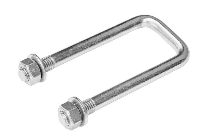 DROMET C típusú négyzet alakú bilincs anyákkal és alátétekkel M12 145/42/145