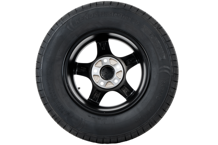 Erősített pótkocsi kerék KENDA GUMIABRONCS 185/80 R14C 104/102N ALUMÍNIUM FELNI STARCO fekete 5.5Jx14"H2 5x112 ET:30