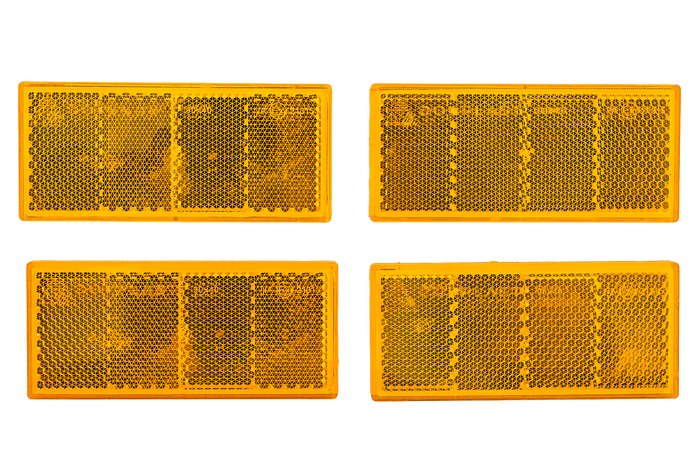 Téglalap alakú narancssárga öntapadós fényvisszaverők UNITRAILER 90x40mm SET 4x fényvisszaverő