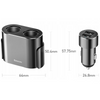 BASEUS Nagy Hatékonyságú Autós Töltő 2x USB + 2x Szivargyújtó Aljzat 80W