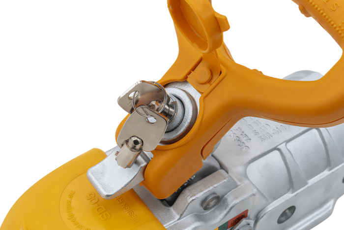 STEELPRESS BC-3500E-00-02+SD gömbfejes vonóhorog 3500 kg-os pótkocsihoz, 60,5 mm-es öntöttvas csővonórúddal