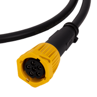 FRISTOM 6 tűs bal oldali bajonettzáras pótkocsihoz, sárga, 1 m kábellel