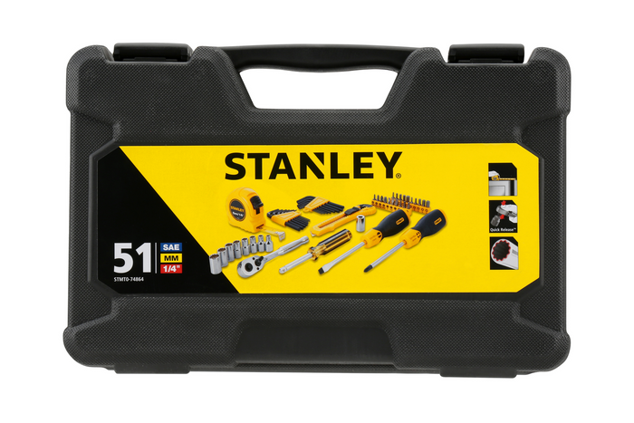 STANLEY STMT0-74864 kéziszerszámkészlet 51 darabos tokban.