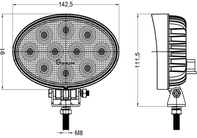 LED munkalámpa reflektor TT TECHNOLOGY TT.13321 40xLED 3200lm ovális