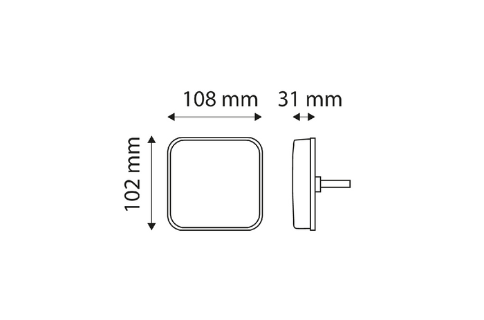 TT TECHNOLOGY TT.12523 LED hátsó lámpa 4 funkciós jobb