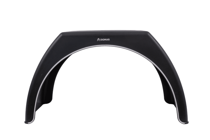 Dupla sárvédő pótkocsihoz 15-16" DOMAR DK3120 lapos kerékív 1000/510mm fehér felnivel