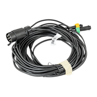 MANTES elektromos szerelés, utánfutó kábelköteg 7m, 7 tűs csatlakozó, 2x 5 tűs bajonettzár