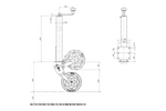 AL-KO 1863497 automata nyomókerék fogantyúval 400kg 60mm 775-1010mm