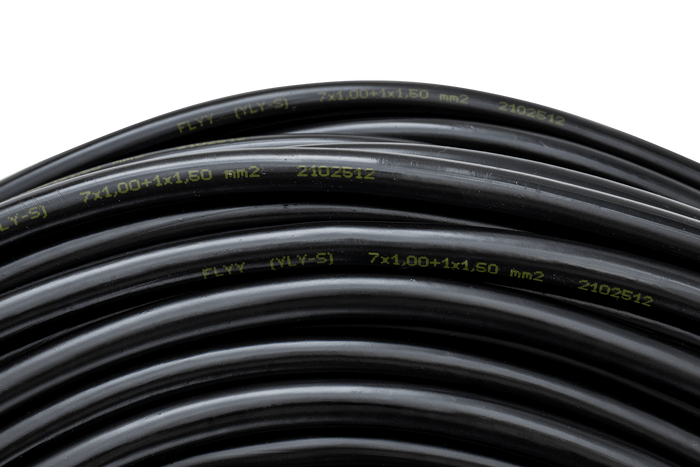 HYBSZ YLY-S 7x1+1x1,5 nyolceres elektromos kábel - 1m