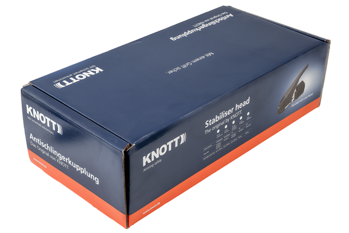 KNOTT KS30 gömbfejes vonóhorog stabilizátorral 3000 kg-os pótkocsihoz, 50 mm-es csővonórúddal