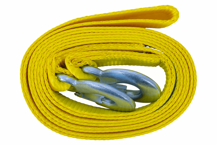 UNITRAILER vontatókötél horgokkal, vontatópánt 5m/50mm/7.5t sárga