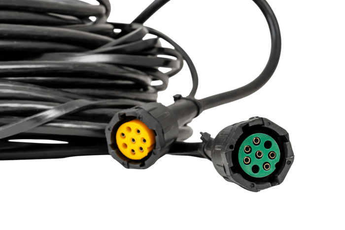 MANTES elektromos szerelés, utánfutó kábelköteg, 10 m, 13 tűs csatlakozó, 2x 8 tűs bajonettzár
