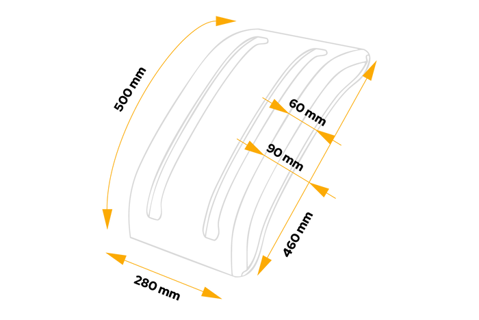 Fél sárvédő pótkocsihoz DOMAR D10228 kerékív 460/280mm