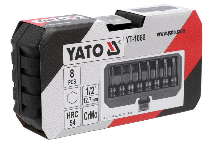 YATO YT-1066 imbusz ütvecsavarozó dugókulcs 6-19mm 8 db.