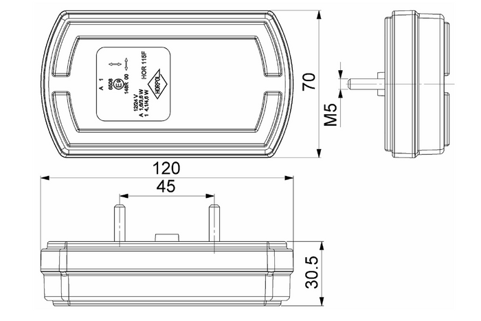 HORPOL CLEOfront LZD 2789 LED első lámpa 2 funkció univerzális