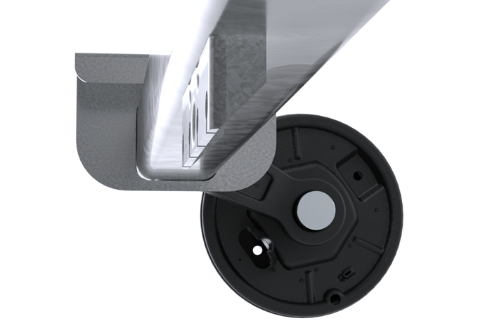 KNOTT VGB13 fékes hajóutánfutó tengely 1350kg 1500mm 2000mm 5x112