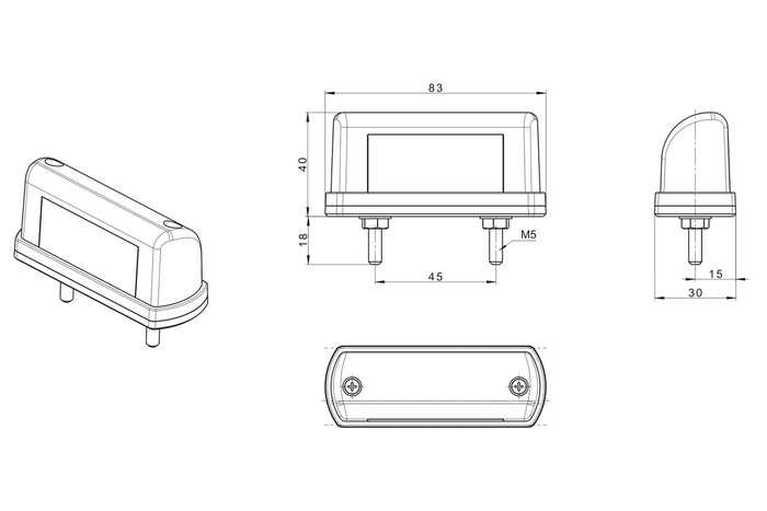 FRISTOM FT-016 LED-es rendszámtábla világítás