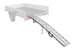 UNITRAILER ALR003 összecsukható rámpa alumínium pótkocsihoz 221cm 340kg hevederrel és tartóval