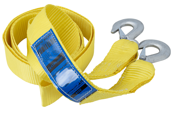 UNITRAILER vontatókötél horgokkal, vontatópánt 3m/50mm/3t sárga