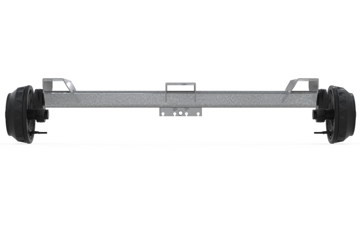 KNOTT VGB18 fékezett tengely pótkocsihoz/szállítóhoz 1800kg 1140/1248mm 1700mm 5x112