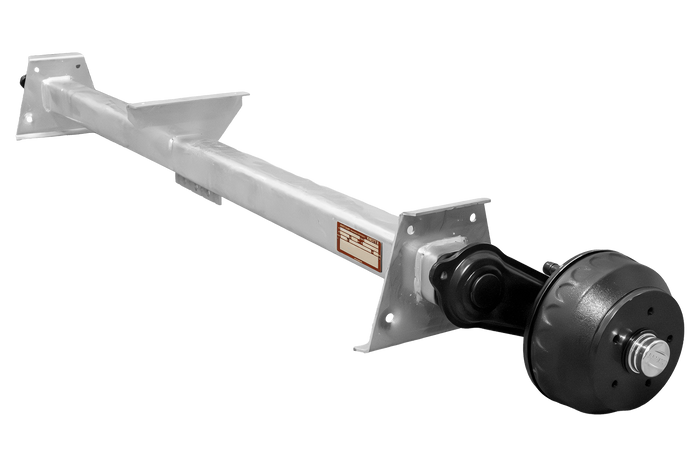 KNOTT VGB15MV fékezett tengely pótkocsihoz/szállítóhoz 1550kg 1616mm 2110mm 5x112