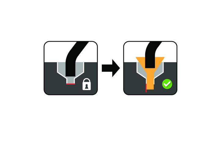 LAMPA 66988 üzemanyagtöltő adapter dízel/benzin tartályokhoz, átmérő 50-25 mm