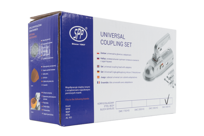 STEELPRESS BC-3000.1D-00-00+Z2 gömbfejes vonóhorog 3000 kg-os pótkocsihoz, 35-50 mm-es csővonórúddal