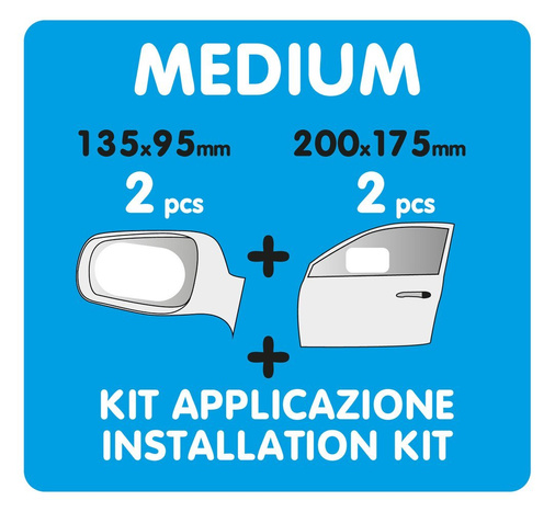 CLEAR-VIEW esővédő tükörre és ablakra, 4 darabos szett, közepes méret