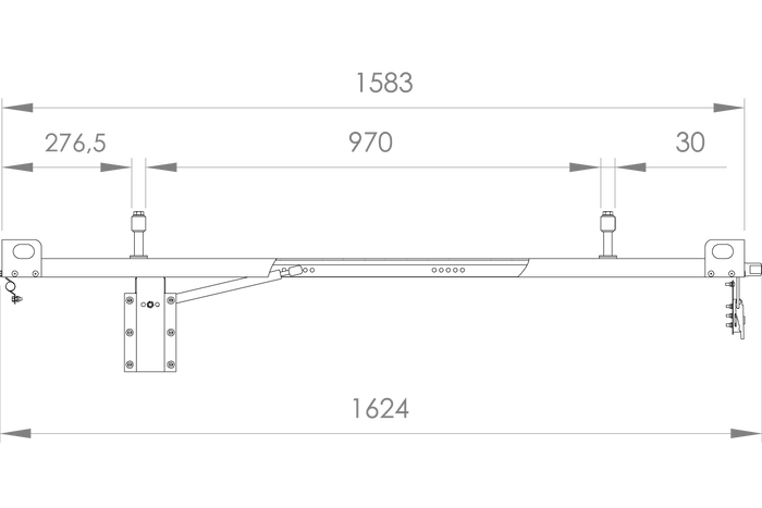 UNITRAILER GARDEN TRAILER 150 KIPP pótkocsiponyva zárbetéttel / kulcsos zárral
