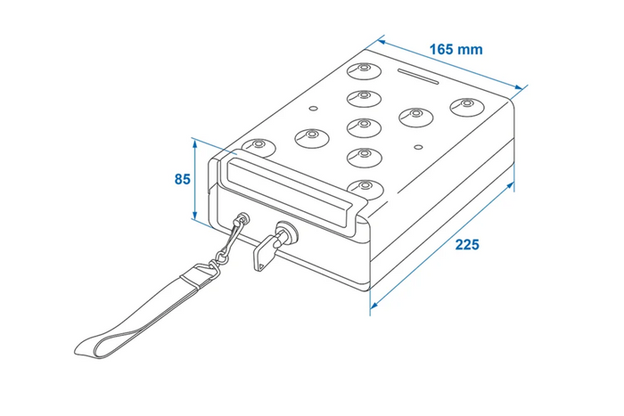 ProPlus 540250 hordozható kulcsszéf 225x165x85mm