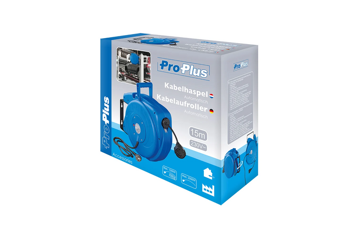 ProPlus 580786 automatikus visszatekerésű kábel, 15 m-es kábel