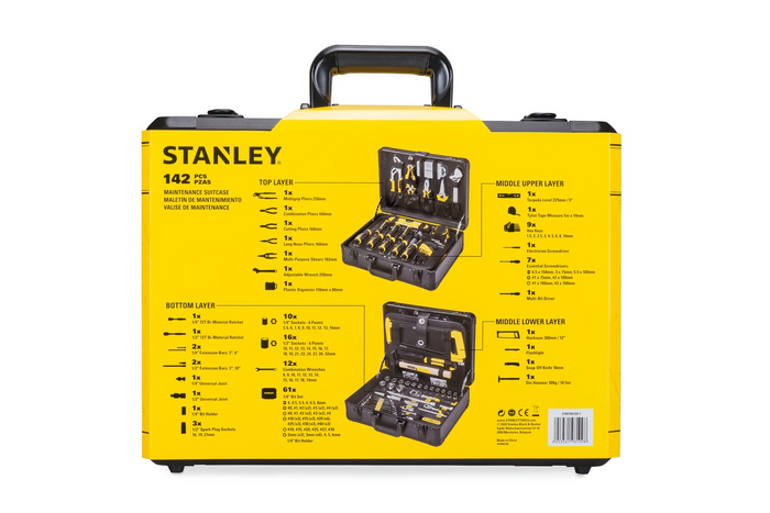 STANLEY STMT98109-1 szervizkészlet, szerszámkoffer, 142 darabos