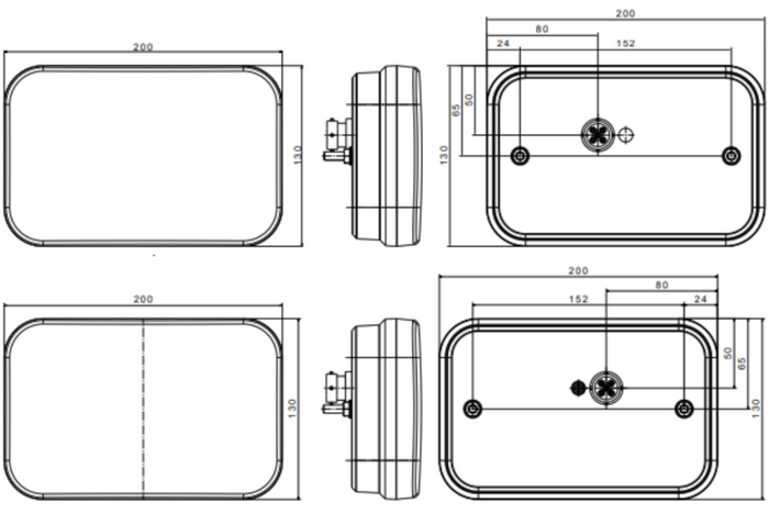 FRISTOM FT-270 LED hátsó lámpák 7 funkcióval bal + jobb