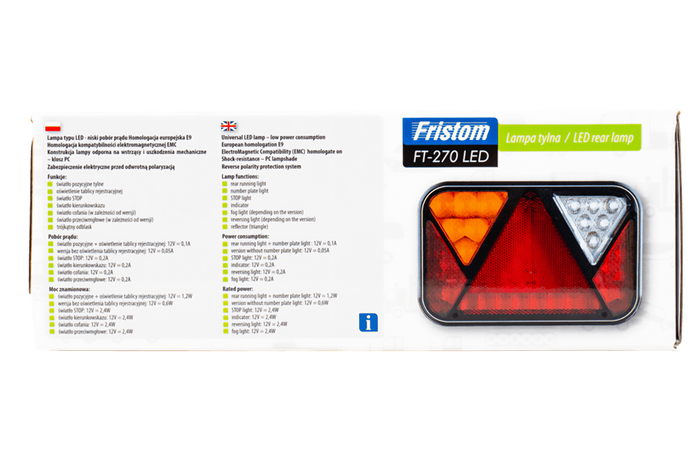 Hátsó lámpa FRISTOM FT-270 LED CANBUS 6 funkciós bal
