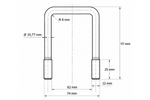 DROMET négyzet alakú bilincs C típusú bilincs M12 62×117mm