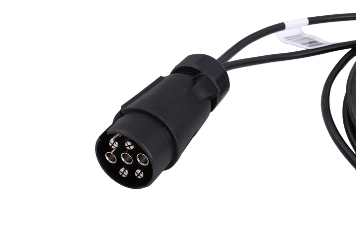 MANTES elektromos szerelési kábelköteg 4m-es 7 tűs dugóval, 6,3-as csatlakozókkal