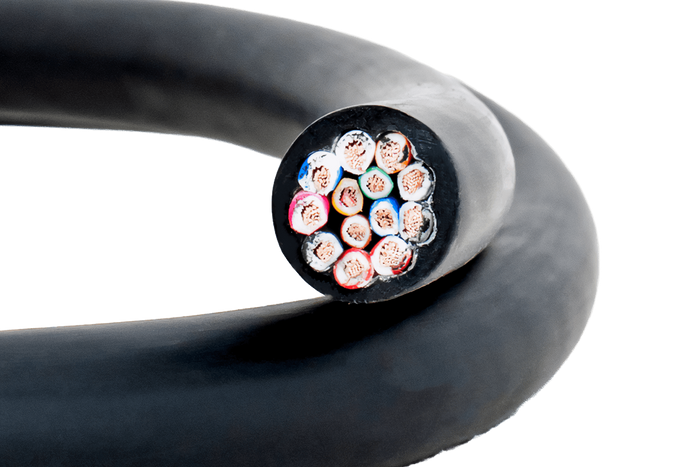 HYBSZ YLY-S elektromos kábel 8x0,75+5x1,5 tizenhárom eres - 1m