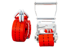 UNITRAILER 6m/35mm/2t piros szállítószalag feszítővel