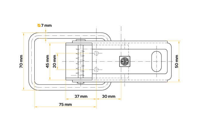 WINTERHOFF BV 70-1 pótkocsi oldalhorog