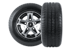 Két megerősített kerék szett LINGLONG GUMIABRONCS 195/55 R10C 98/96N ALU FELNI UNITRAILER 6Jx10" 5x112 ET:-4 utánfutóhoz
