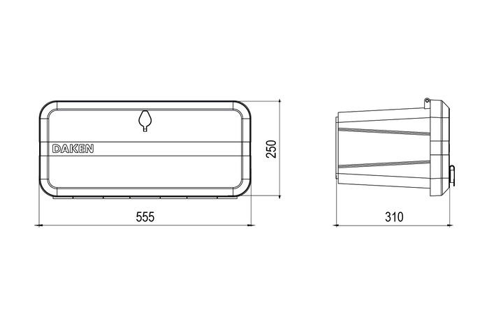 DAKEN 82211 BLACKIT LITE szerszámosláda 555x250x310mm 24l