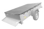 UNITRAILER lapos ponyva pótkocsihoz 230x125cm KERTI PÓTKOCSI 230 KIPP