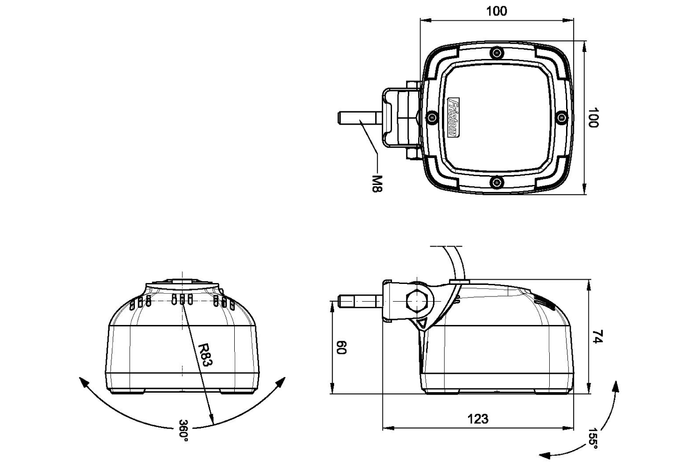 LED munkalámpa reflektor FRISTOM FT-036 9xLED 1800lm tartóval
